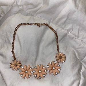 Rosy Pink Floral Statement Necklace